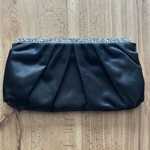 J. Crew Black and Silver Evening Clutch